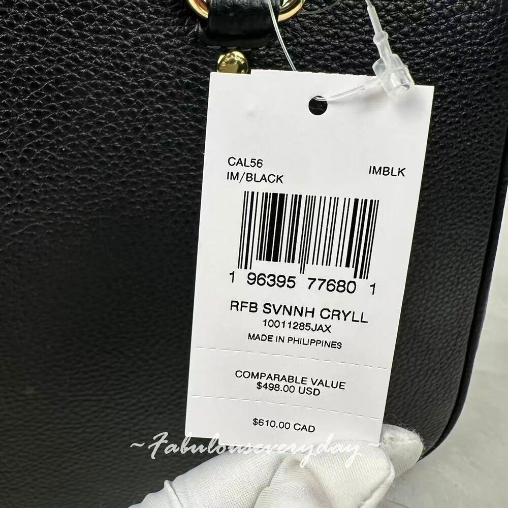 Coach Savannah Carryall Bag Crossbody In Leather/Gold/Black CAL56 NWT - Picture 4 of 7